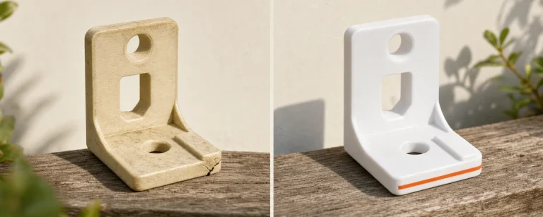 Poređenje ASA i ABS 3D odštampanih delova napolju na suncu, ASA otporan na UV zrake